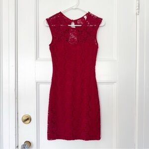 Red Lace Mini Dress